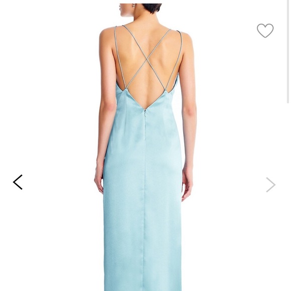 Aidan by Aidan Mattox satin maxi spaghetti strap dress NWT - Picture 3 of 6